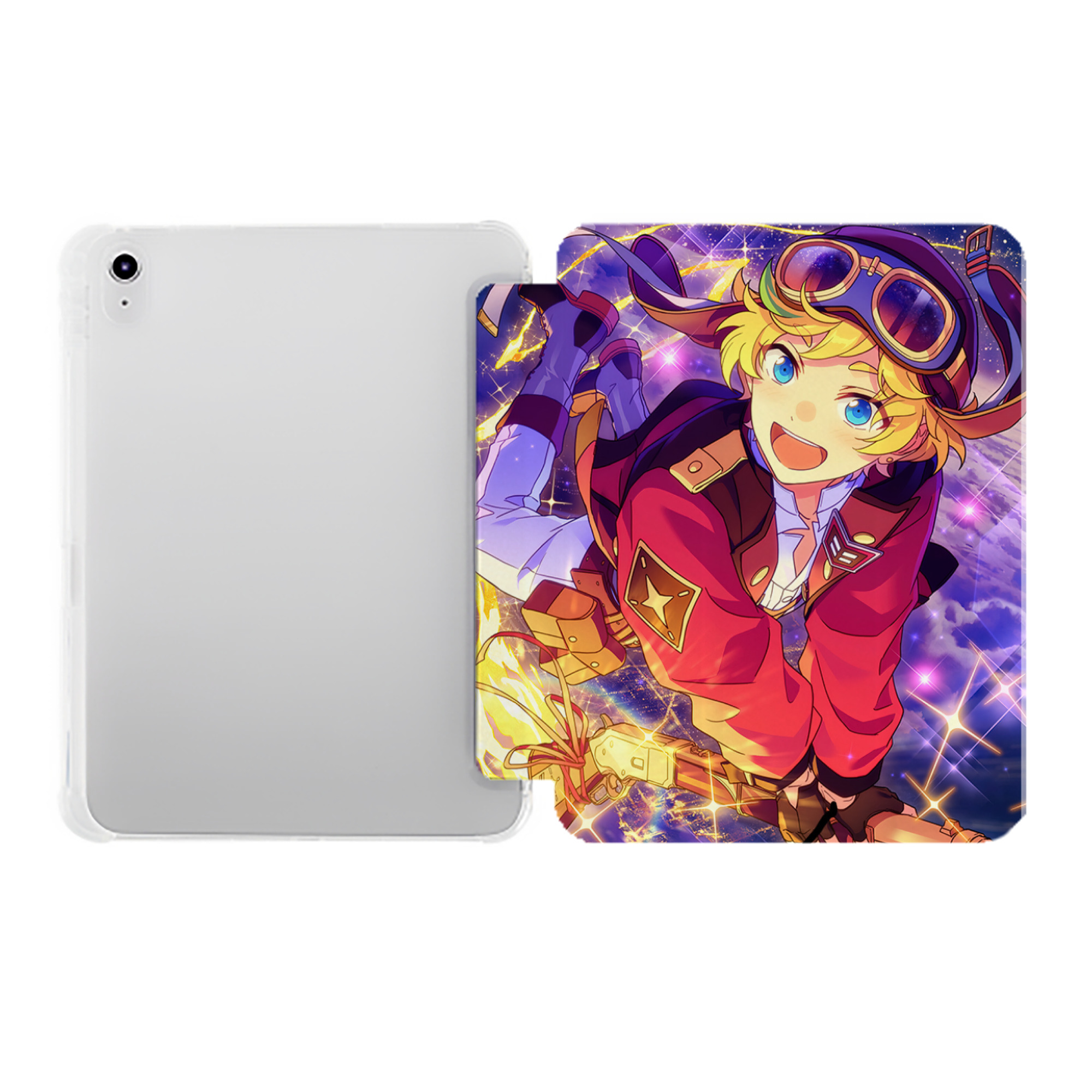 （画像用） あんさんぶるスターズ! Ensemble Stars IPad ケース ペン収納付き 三つ折りスタンド PUレザー×シリコン 対応機種9.5/10.5/10.9インチ